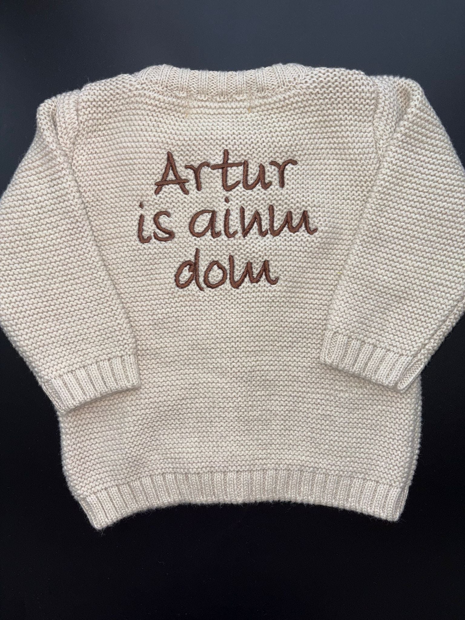 Ecru organic cotton zipped cardigan