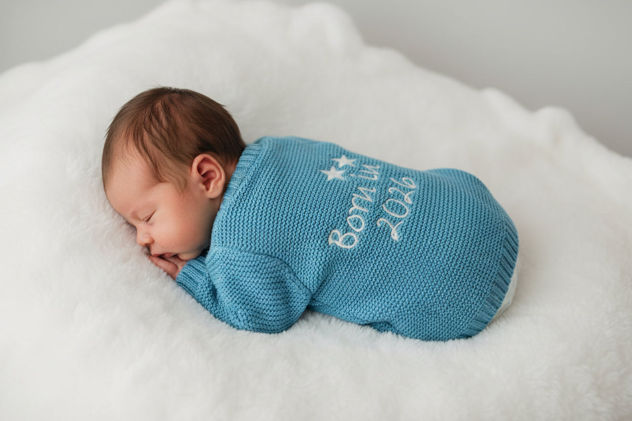 Stars Born in 2026 Organic Cotton Zipped Cardigan