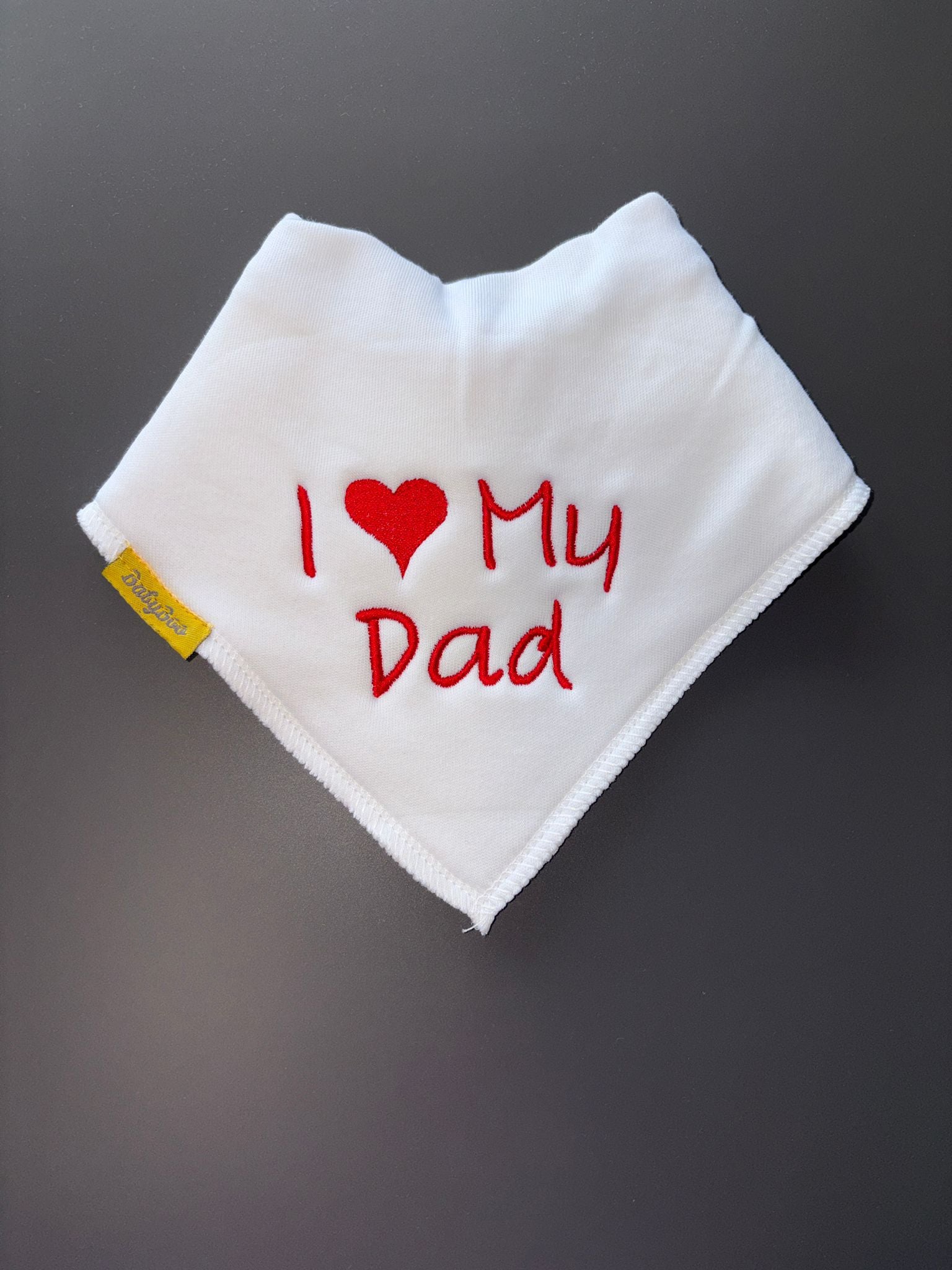 I love my Dad organic cotton bandana bib