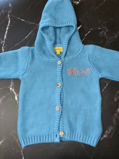 Imperfect  -Hooded cardigan Embroidered Micheál