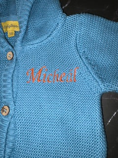 Imperfect  -Hooded cardigan Embroidered Micheál