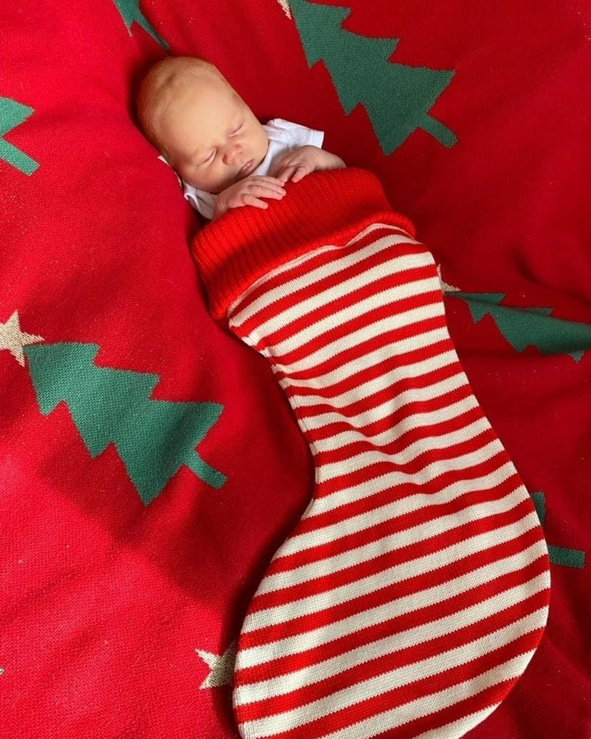 Limited Edition Stripes (with red top) Christmas Stocking