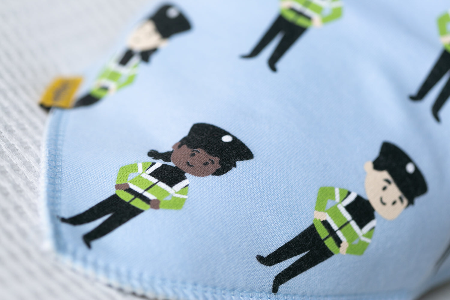 Baby blue future Garda organic cotton DribbleBoo bandana bib