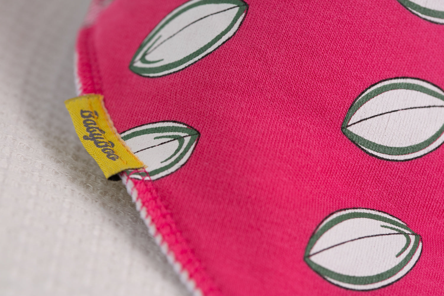 Pink rugby fan organic cotton DribbleBoo bandana bib