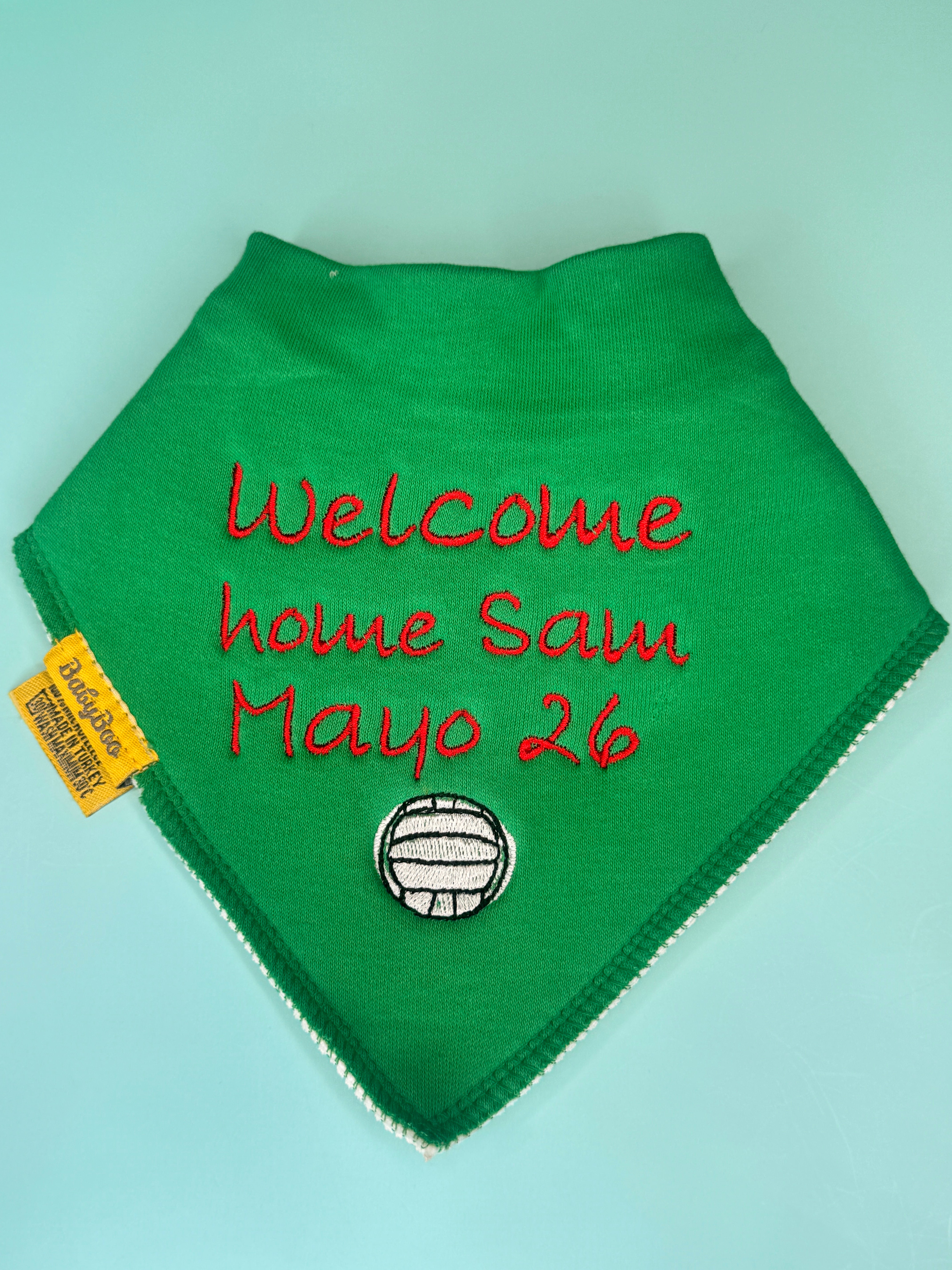 Welcome Home Sam Organic Cotton DribbleBoo bandana bib