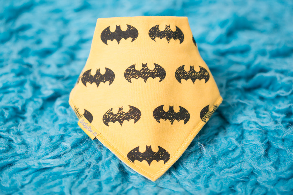 Yellow Batman BabyBoo Bandana Bib
