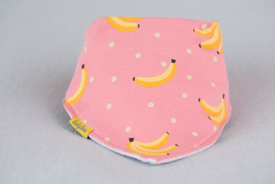 Peachy bananas Organic Cotton DribbleBoo Bandana bib