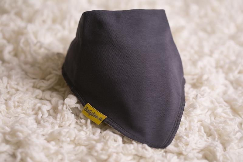 Just charcoal organic cotton BiggerBoo bandana bib (age 3+)
