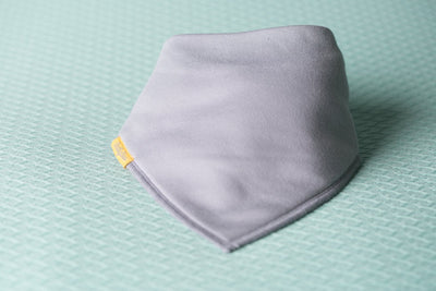 Just grey organic cotton DribbleBoo bandana bib