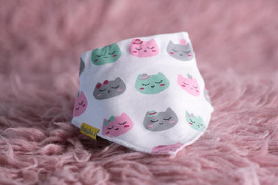 Little kittens organic cotton DribbleBoo bandana bib