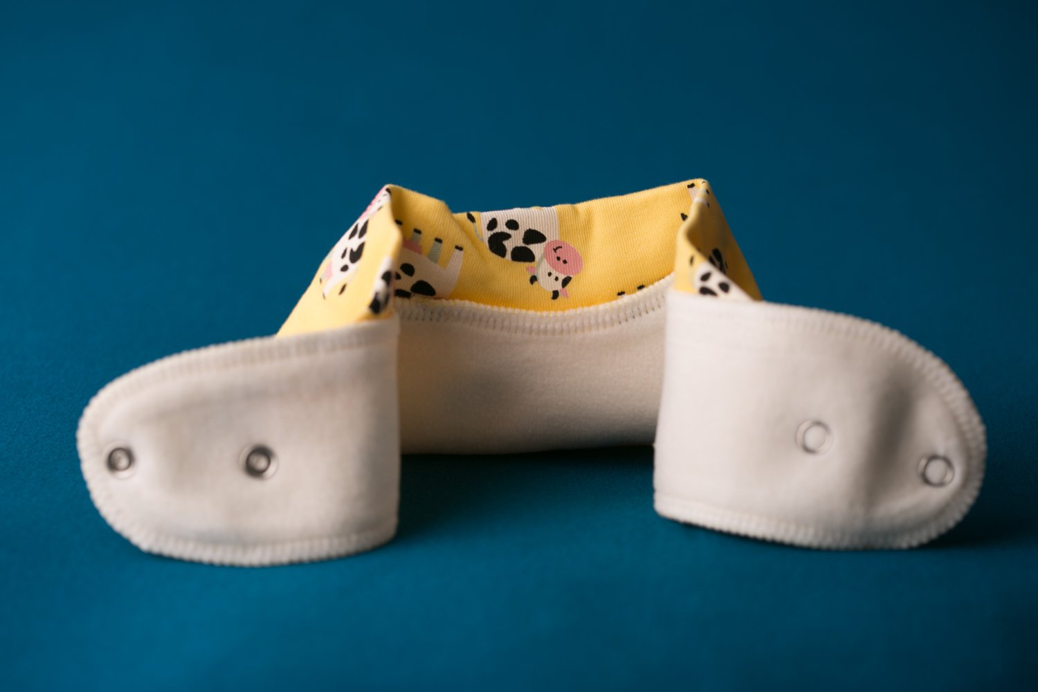 Lemon Bessie cow organic cotton DribbleBoo bandana bib