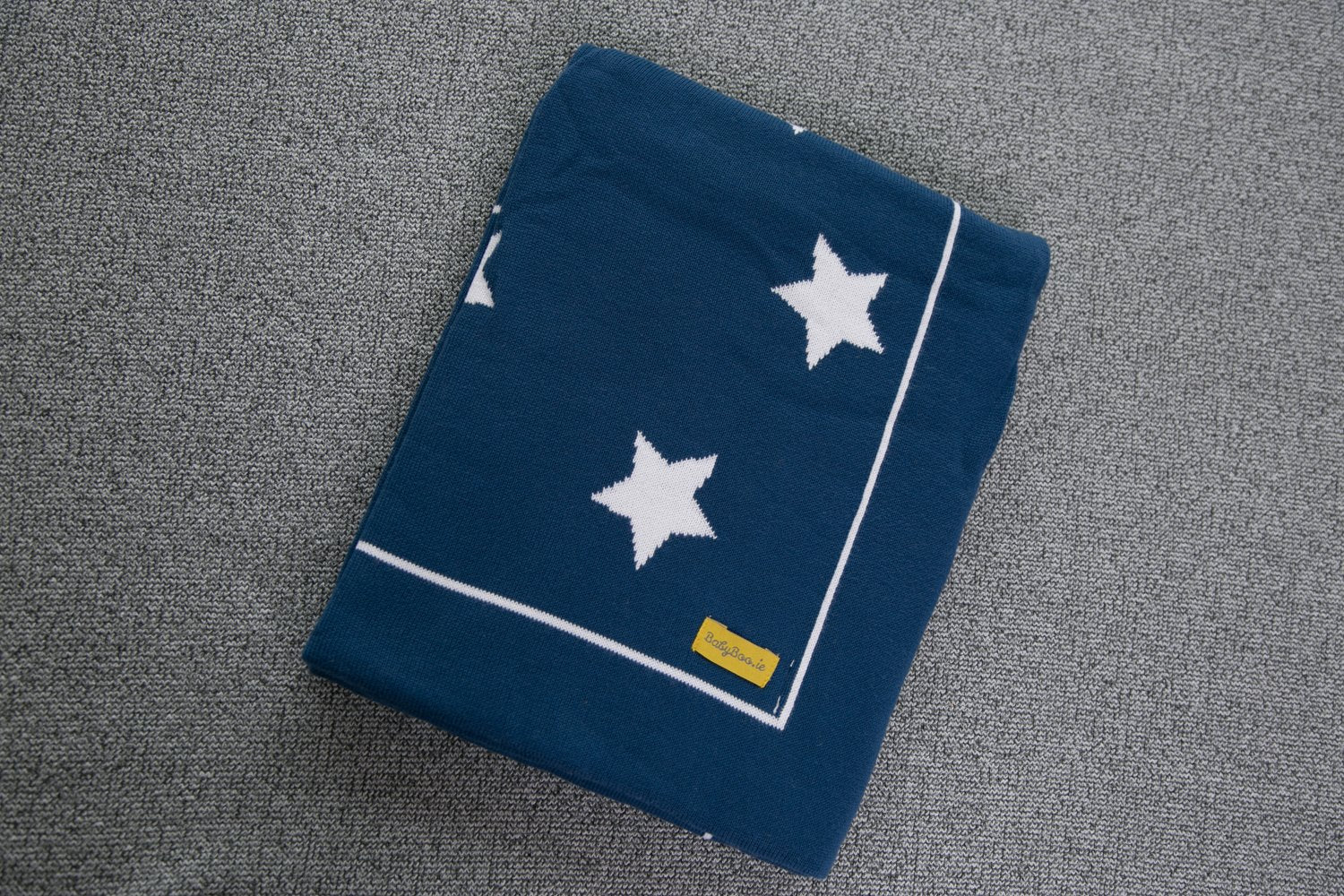 Organic cotton navy stars BlankieBoo