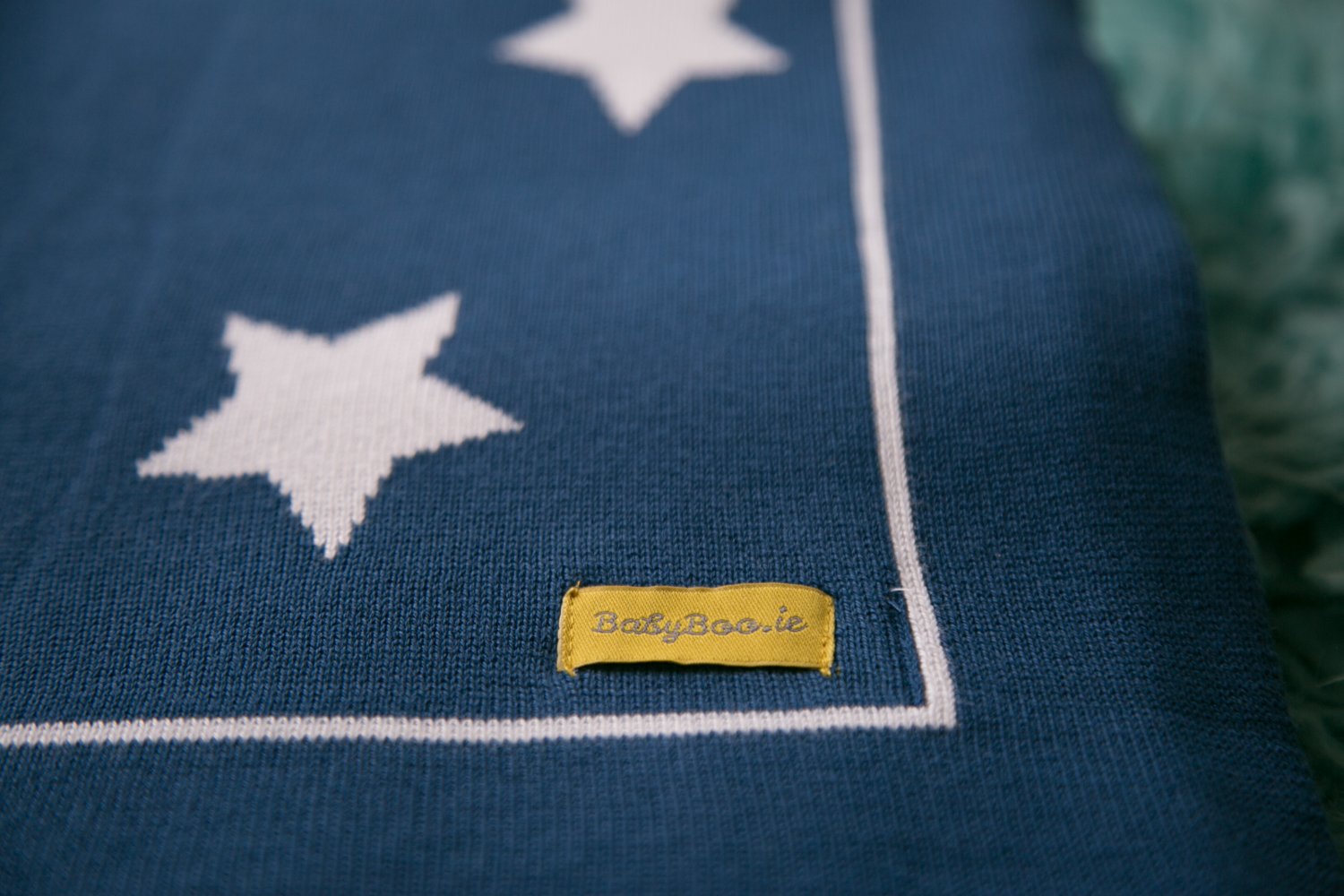 Organic cotton navy stars BlankieBoo