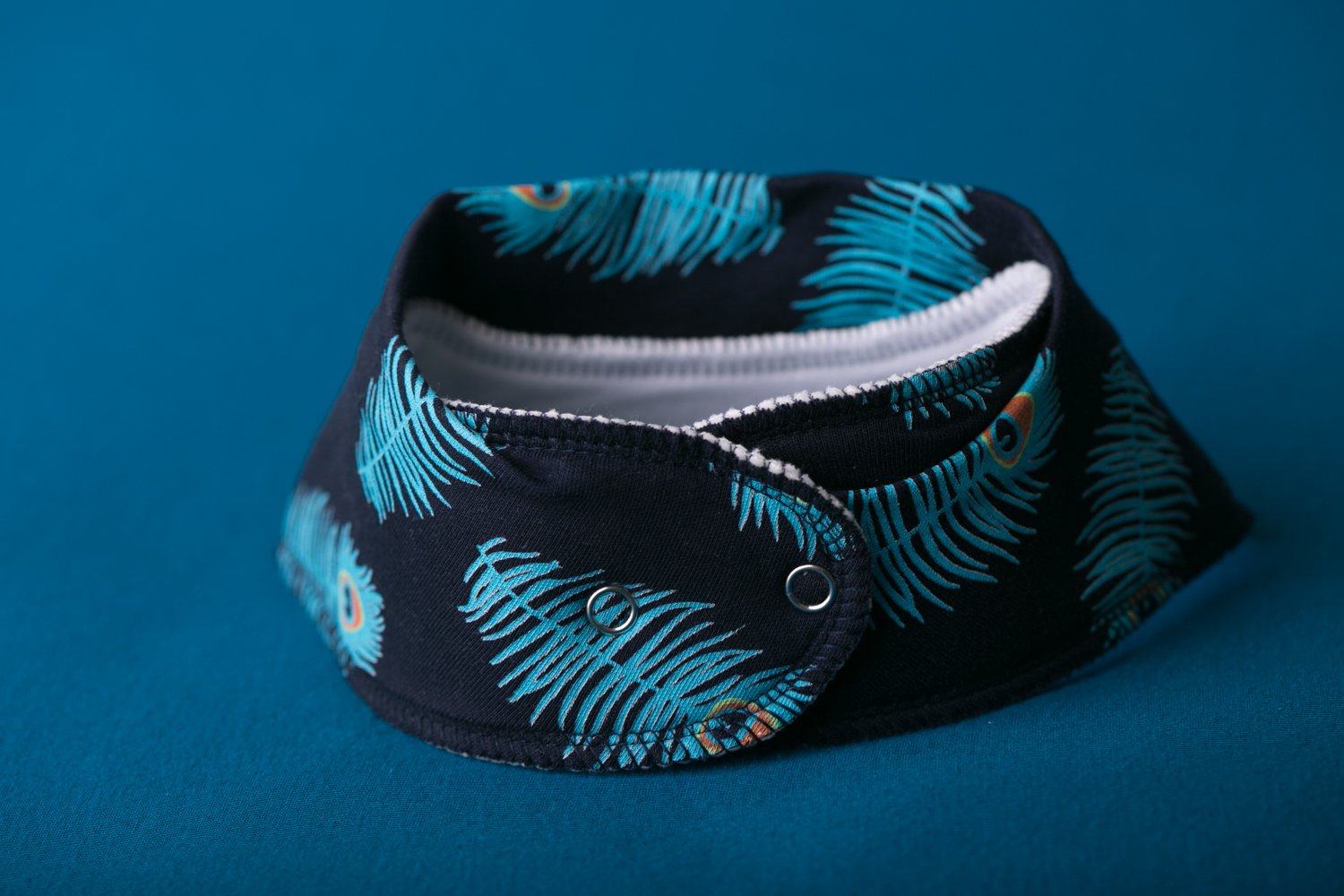 Proud as a peacock organic cotton DribbleBoo bandana bib