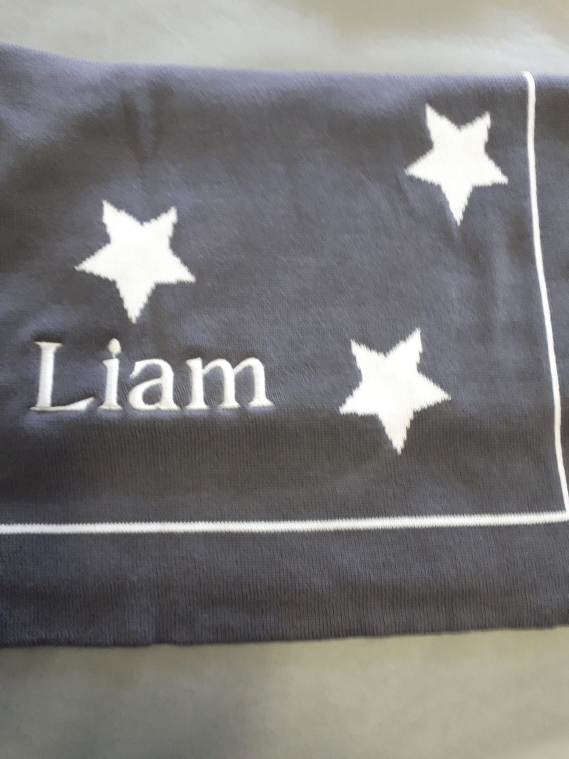 Organic cotton grey stars BlankieBoo