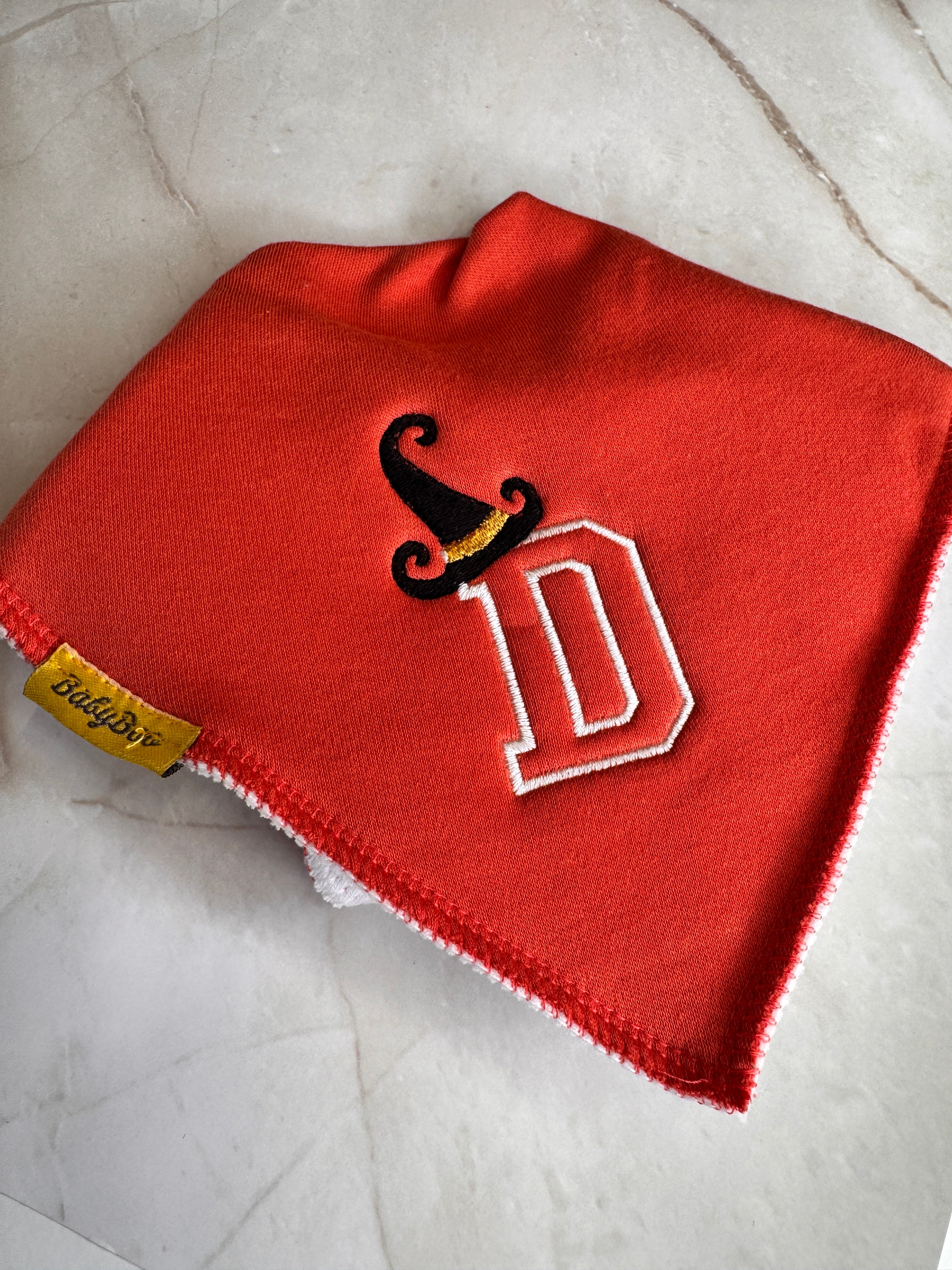 Letterman with Witches hat Organic Cotton DribbleBoo Bib