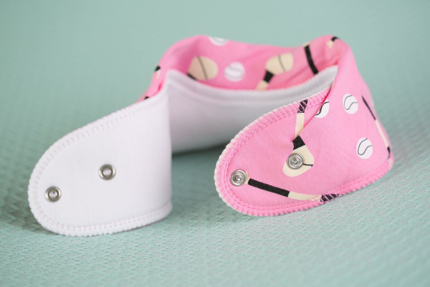 Pink GAA mad organic cotton DribbleBoo bandana bib