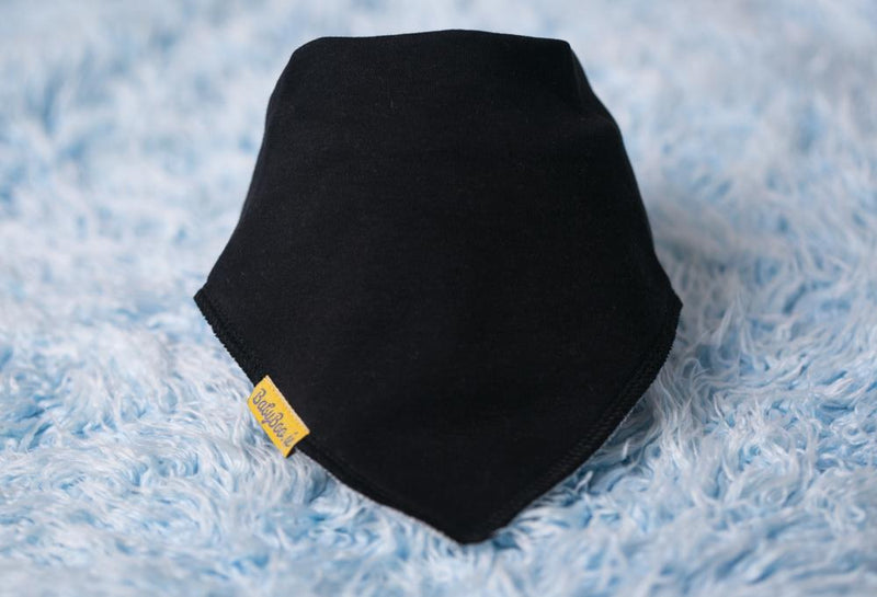 Just black organic cotton DribbleBoo bandana bib