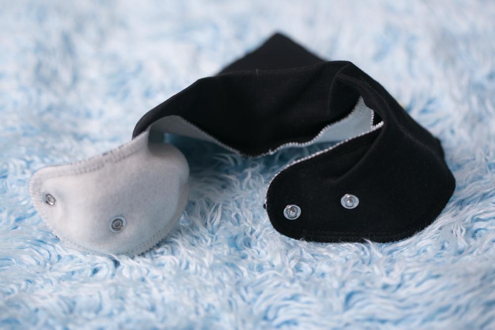Just black organic cotton DribbleBoo bandana bib