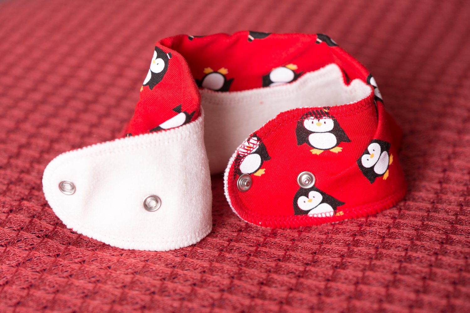 Pingu Penguins organic cotton DribbleBoo bandana bib