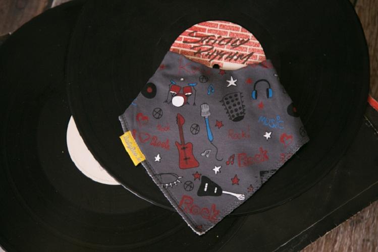 Rockstar organic cotton DribbleBoo bandana bib