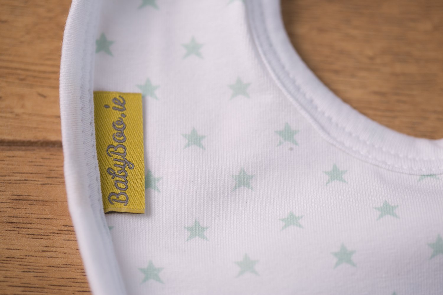 Sage stars organic cotton LittleBoo baby bib