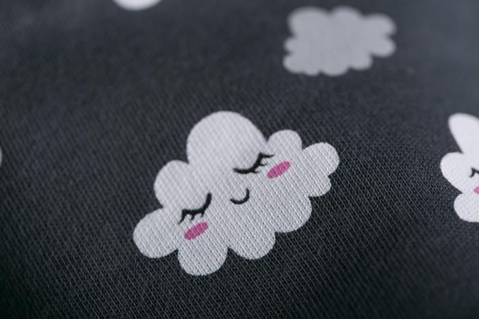 Sleepy clouds organic cotton DribbleBoo bandana bib