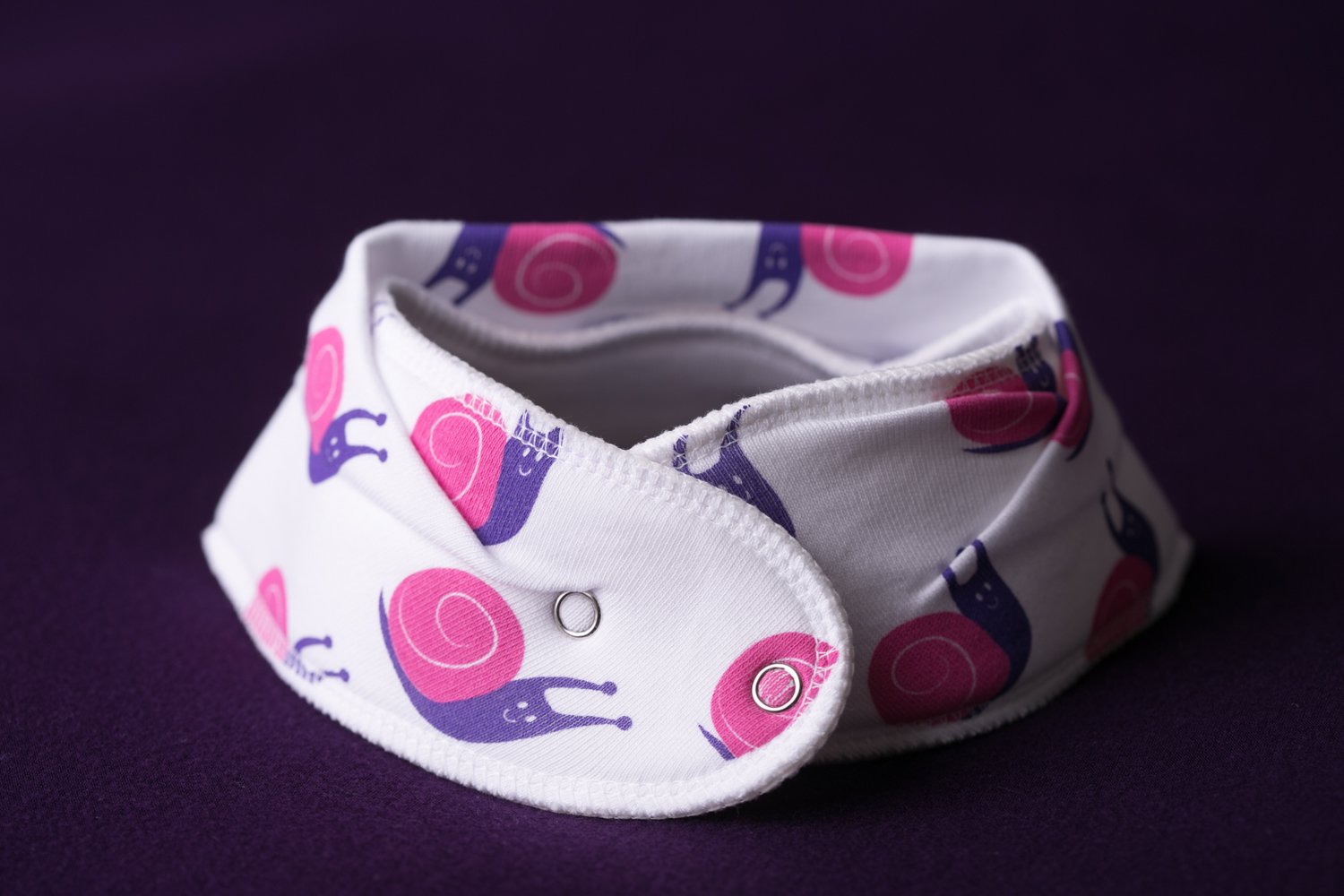 Sheila the supersnail organic cotton DribbleBoo bandana bib