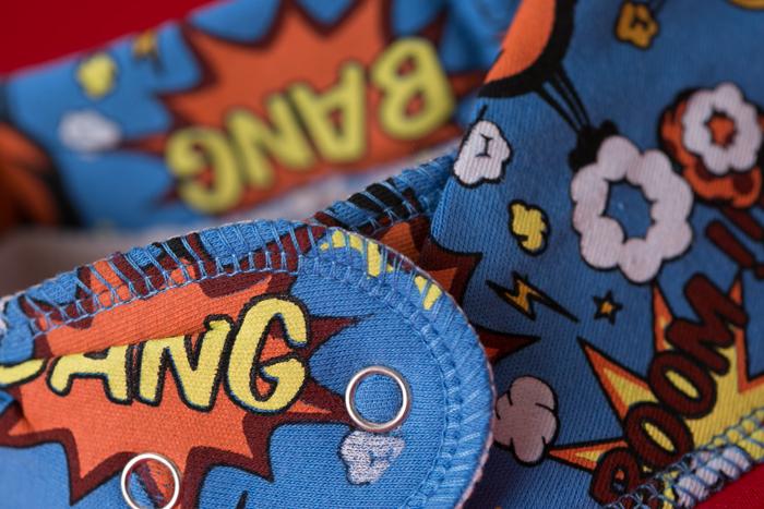 Superhero to the rescue organic cotton DribbleBoo bandana bib