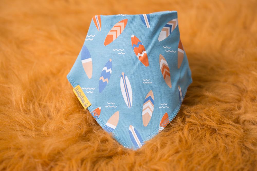Cool surfboards organic cotton DribbleBoo bandana bib