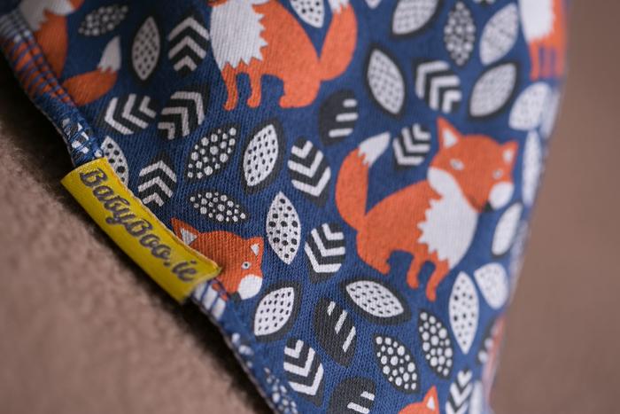 Teal foxes foxes everywhere organic cotton bandana bib