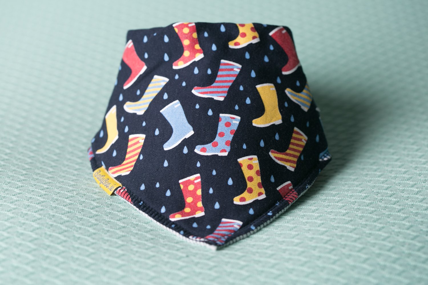 We love wellies organic cotton DribbleBoo bandana bib