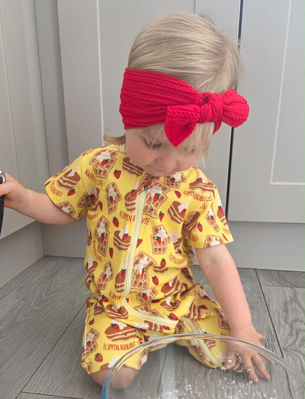 Waffle Club organic cotton ShortieBoo suit