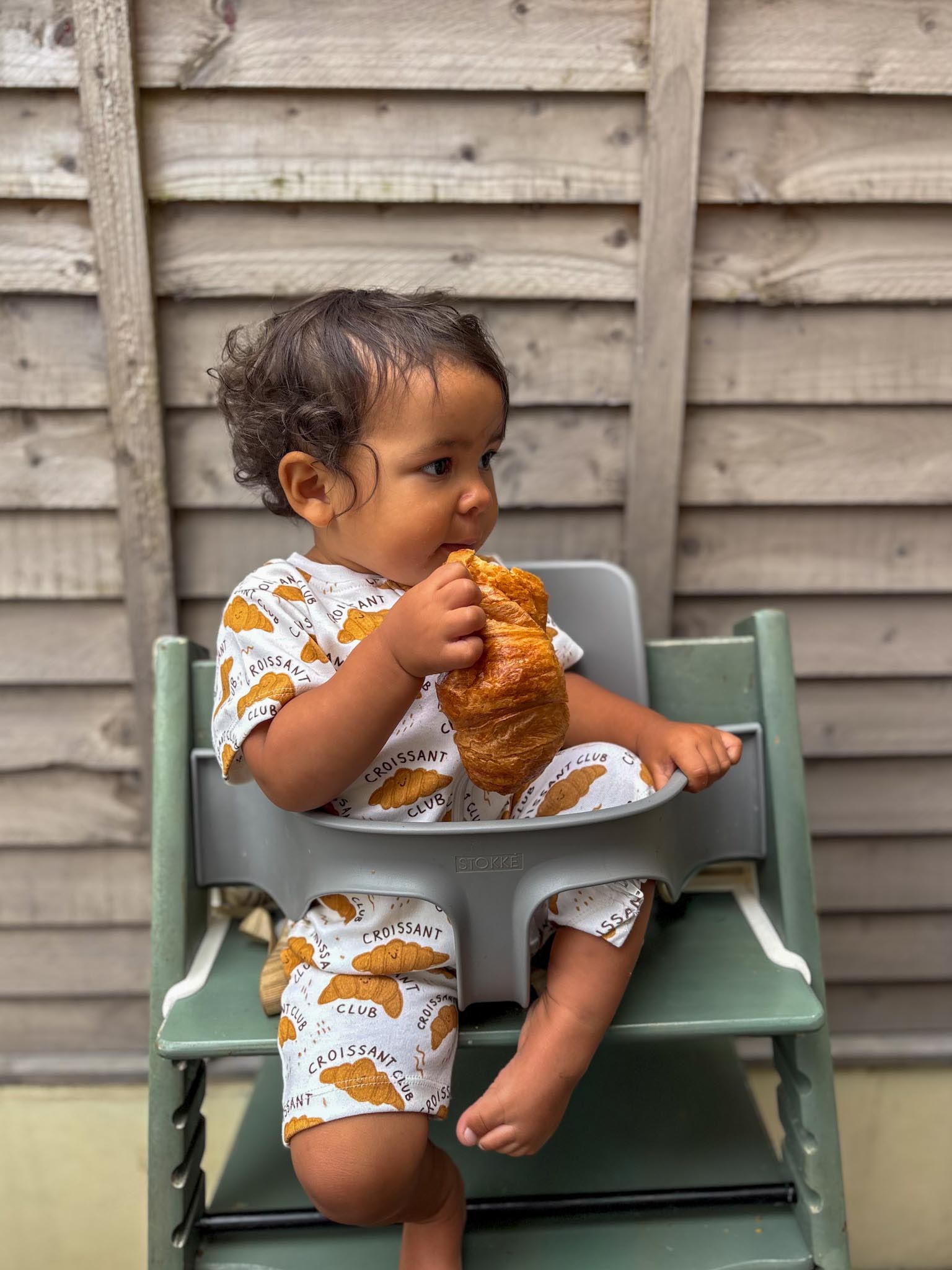 Croissant Club organic cotton ShortieBoo suit