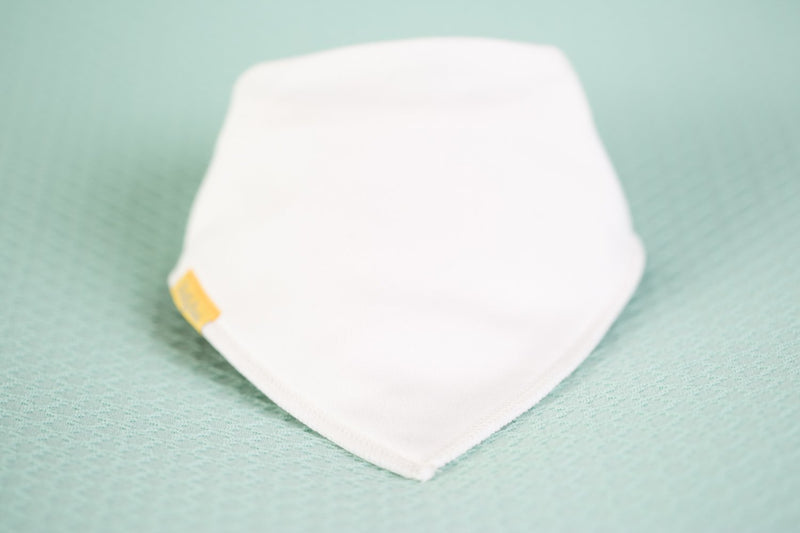 Just Crisp white organic cotton DribbleBoo bandana bib
