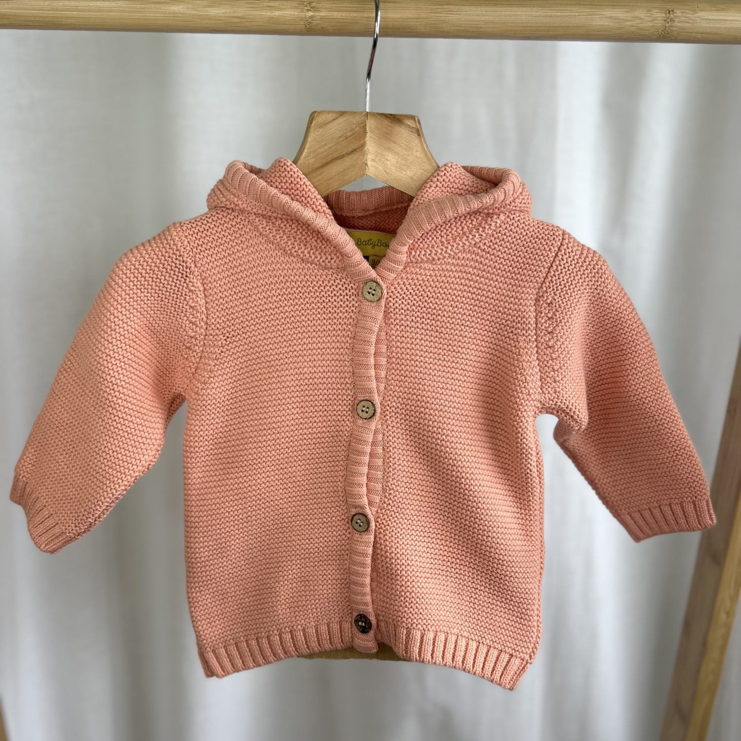 Coral organic cotton hoodie