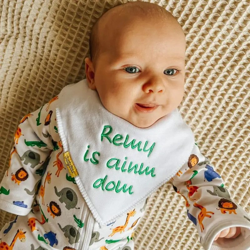 Name Irish organic cotton bandana bib
