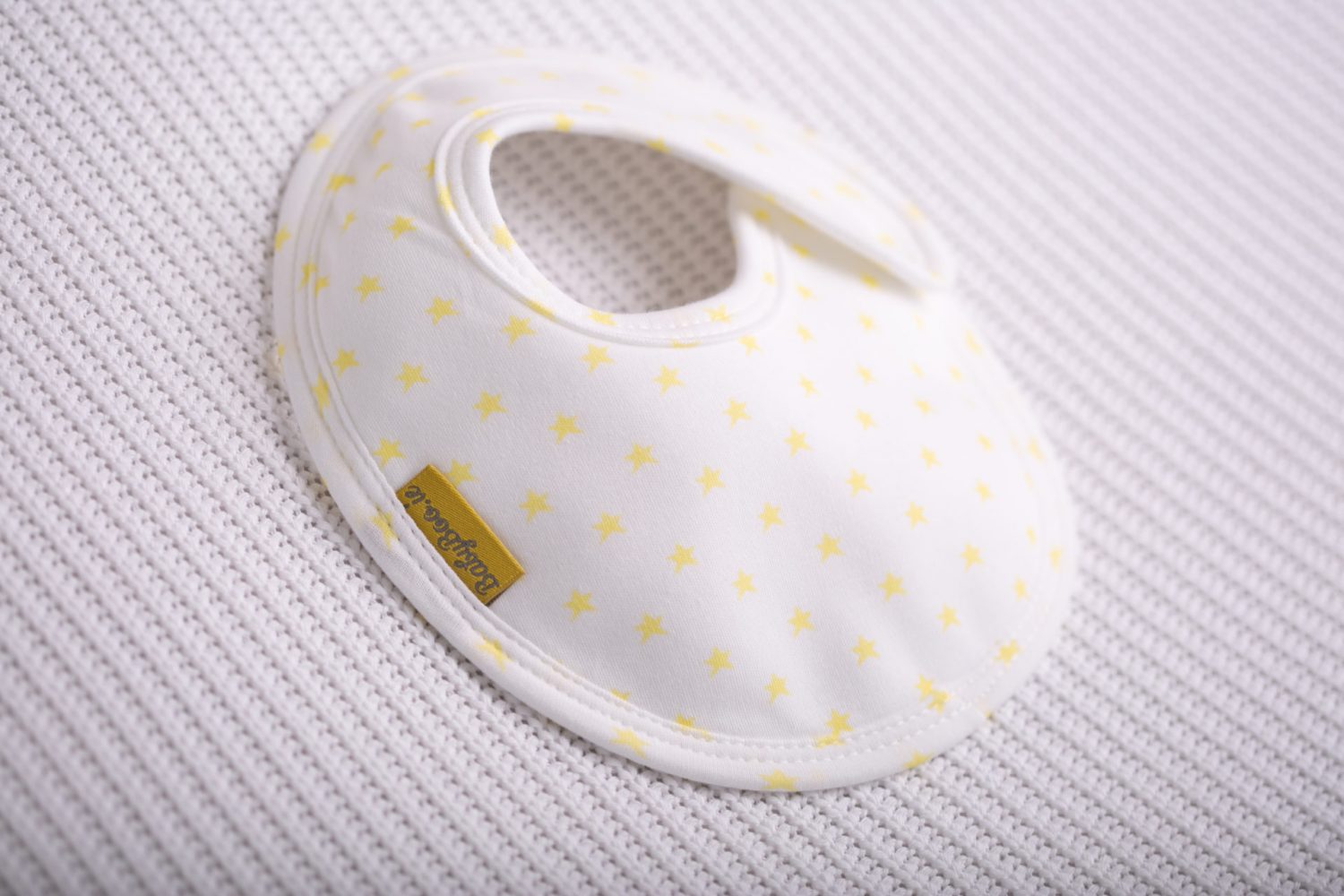 Twinkle twinkle yellow star organic cotton LittleBoo baby bib
