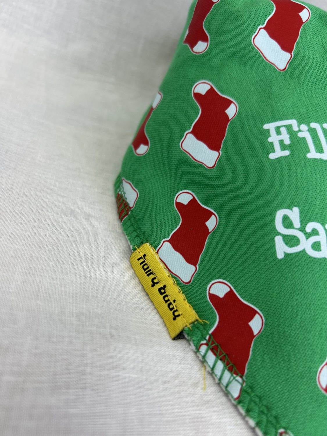 Fill Er Up Santa organic cotton DribbleBoo bandana bib