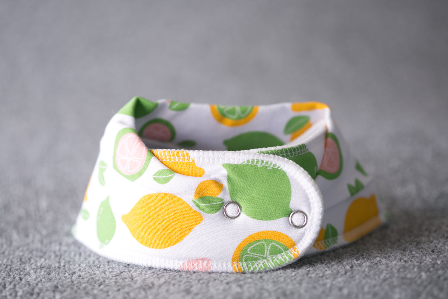 Lemon and lime organic cotton DribbleBoo bandana bib