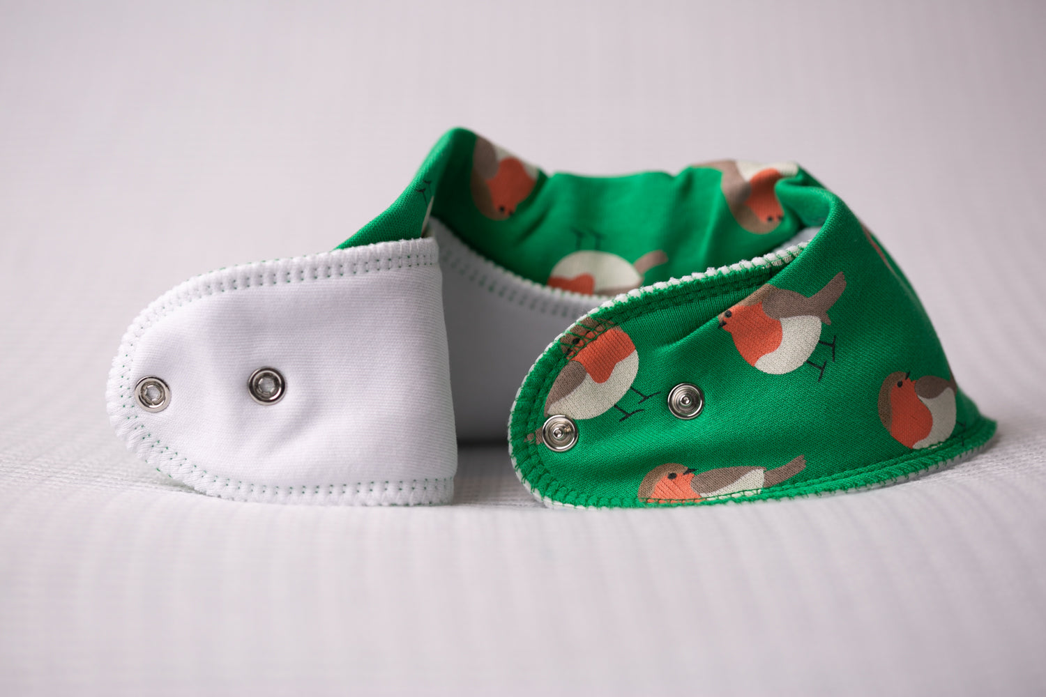 Ruby robin organic cotton DribbleBoo bandana bib