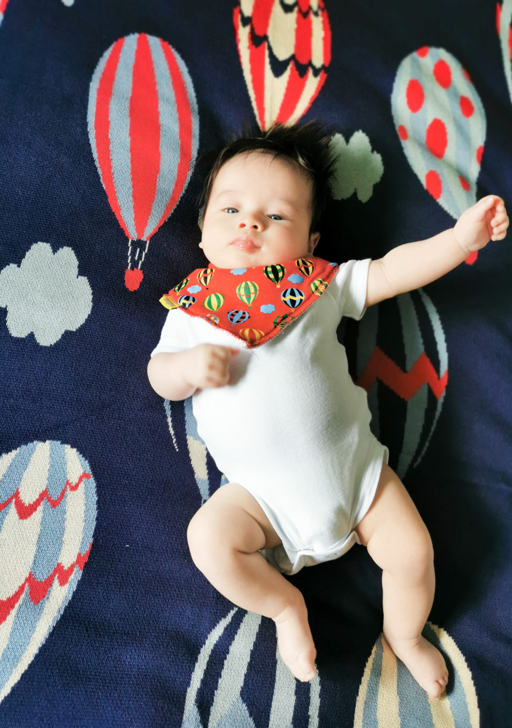 My cuddle blanket - hot air balloons