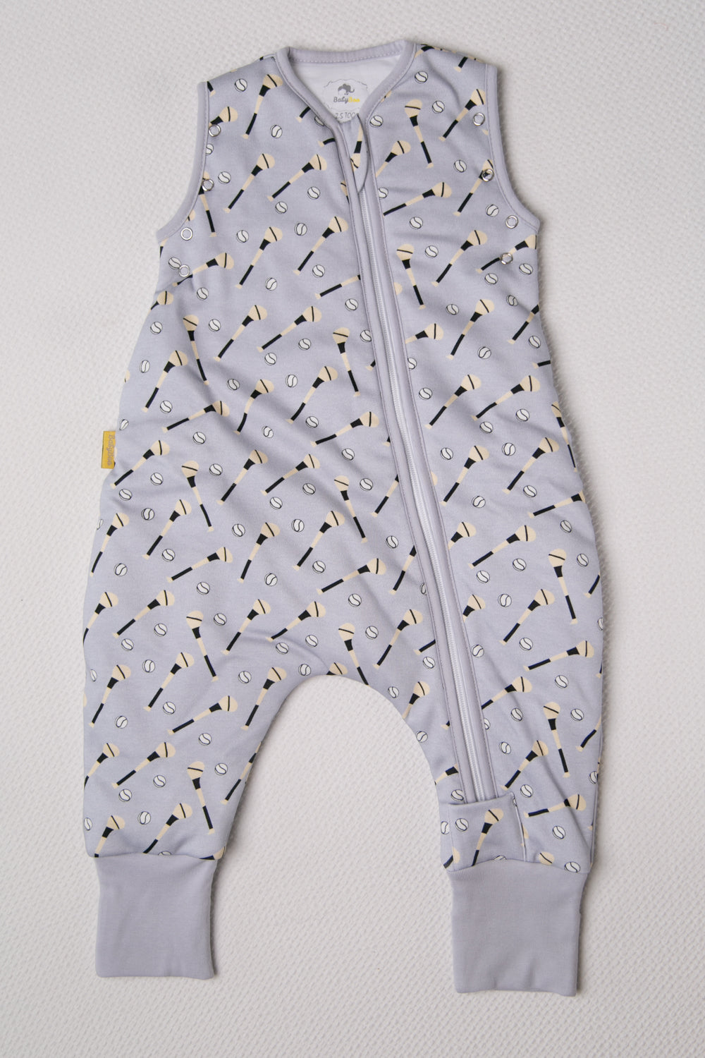 Grey GAA organic cotton SnuggleBoo sleepsuit (1 tog)