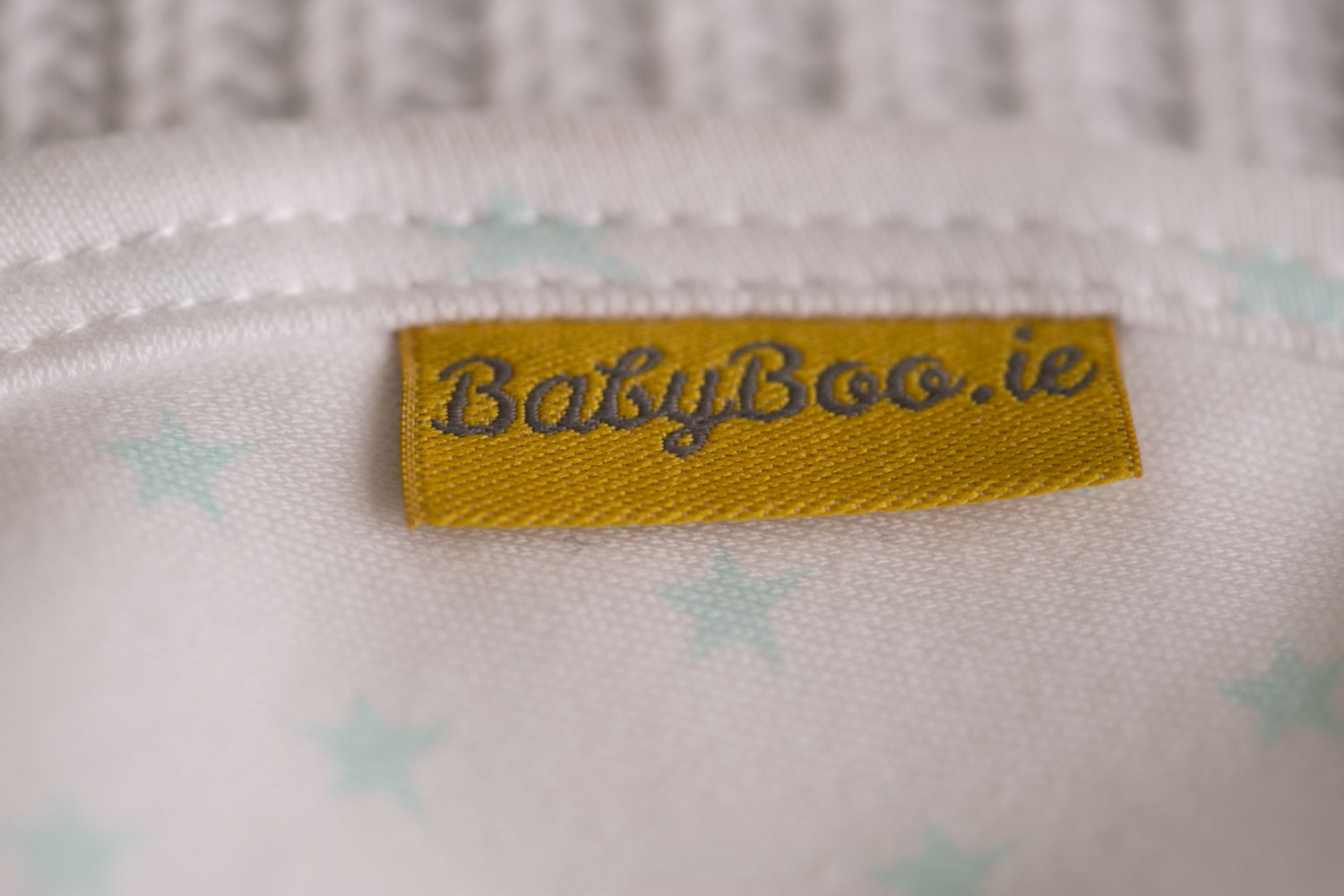 Twinkly Aqua stars organic cotton LittleBoo baby bib