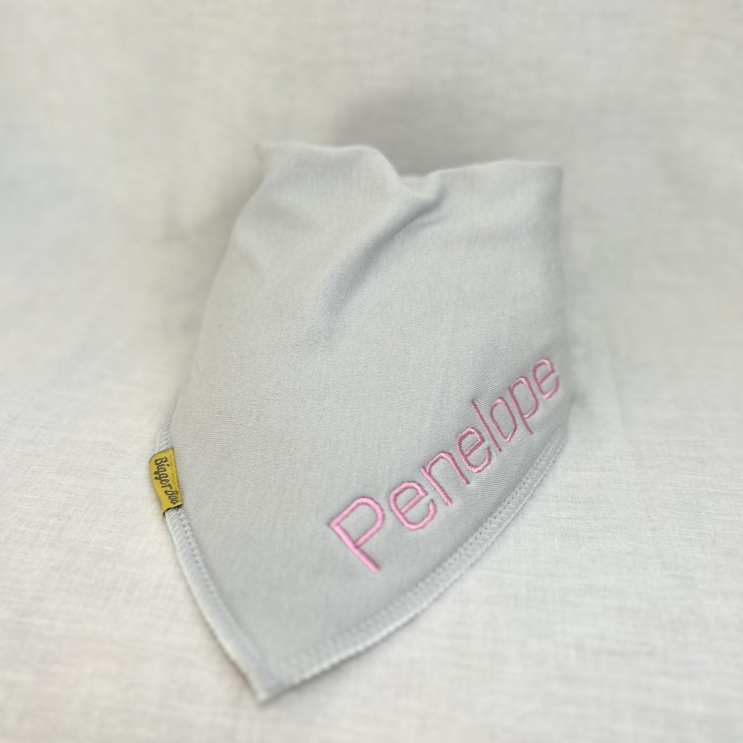 Name to the Side organic cotton BiggerBoo bandana bib (age 3+)