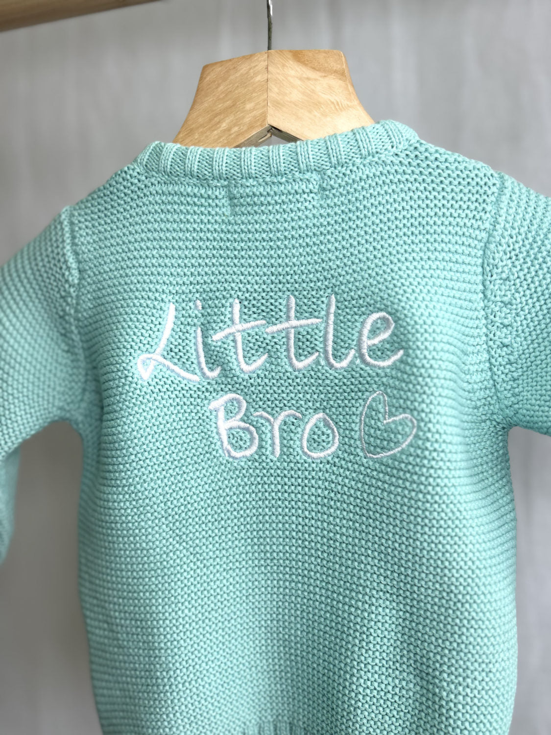 Little Bro Organic Cotton Zipped Cardigan