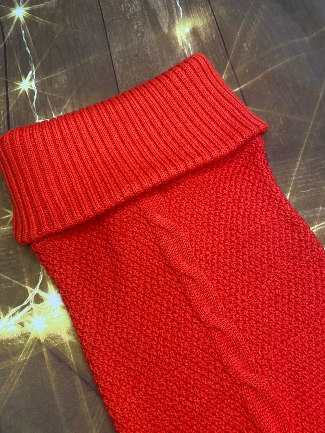 Limited Edition Red Cableknit Christmas Stocking