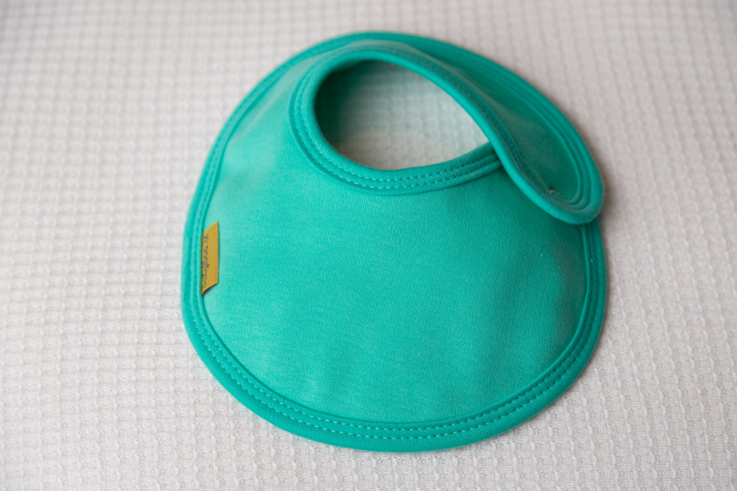 Personalised Teal organic cotton LittleBoo baby bib