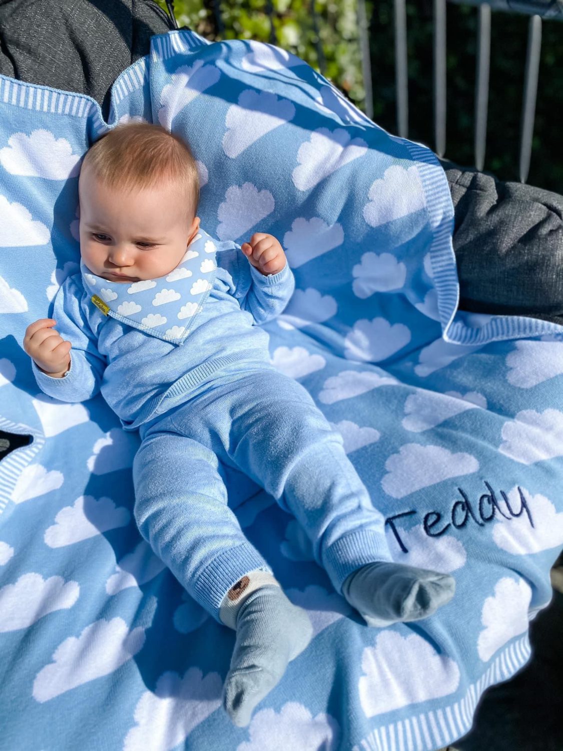 My cuddle blanket - blue clouds