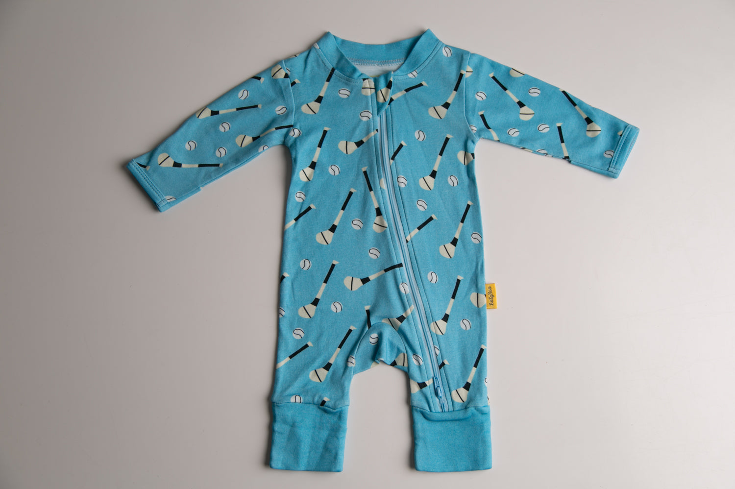 Blue GAA organic cotton ZippyBoo suit